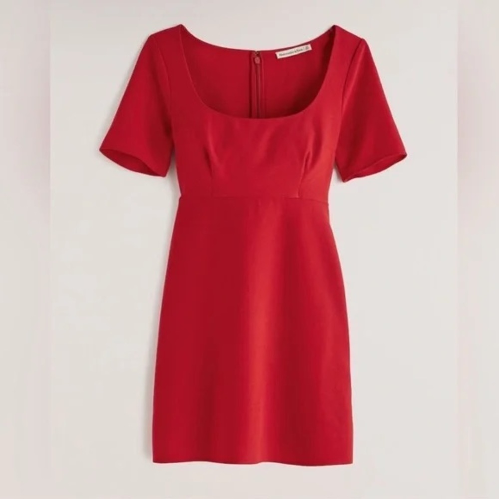 Abercrombie & Fitch Short-sleeve Scoop Neck Mini Dress